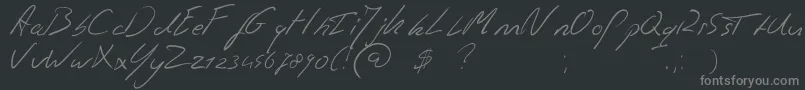 Weitere Informationen zur Jaspershandwriting-Schriftart Jaspershandwriting-Schriftart – Graue Schriften auf schwarzem Hintergrund