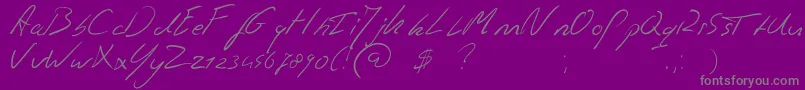 Jaspershandwriting-Schriftart – Graue Schriften auf violettem Hintergrund