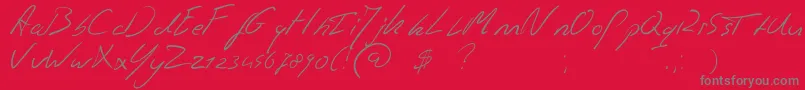 fuente Jaspershandwriting – Fuentes Grises Sobre Fondo Rojo