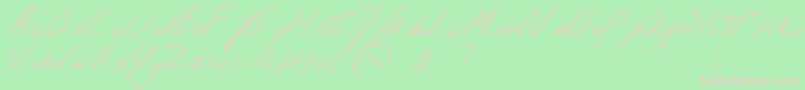 Jaspershandwriting Font – Pink Fonts on Green Background
