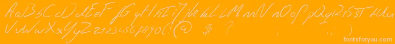 Saiba mais sobre a fonte Jaspershandwriting Fonte Jaspershandwriting – fontes rosa em um fundo laranja