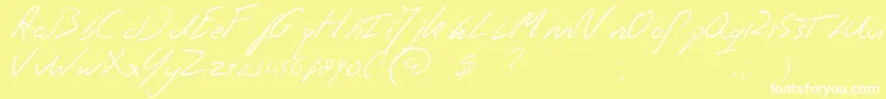 Jaspershandwriting Font – White Fonts on Yellow Background