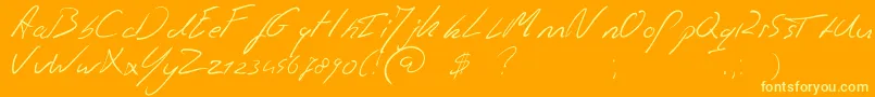 fuente Jaspershandwriting – Fuentes Amarillas Sobre Fondo Naranja