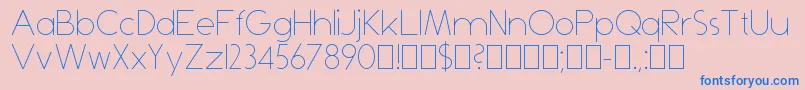 DominikThin Font – Blue Fonts on Pink Background