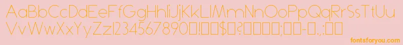 DominikThin Font – Orange Fonts on Pink Background