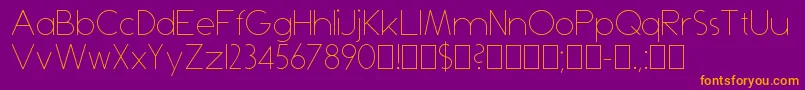 DominikThin Font – Orange Fonts on Purple Background