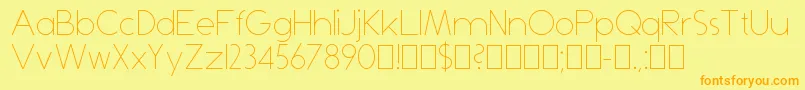 DominikThin Font – Orange Fonts on Yellow Background