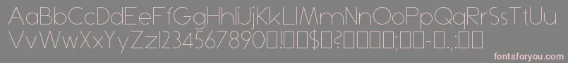 DominikThin Font – Pink Fonts on Gray Background