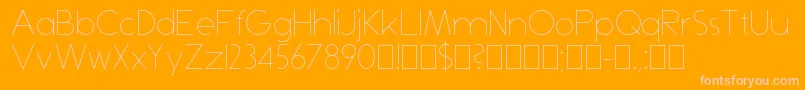 DominikThin Font – Pink Fonts on Orange Background