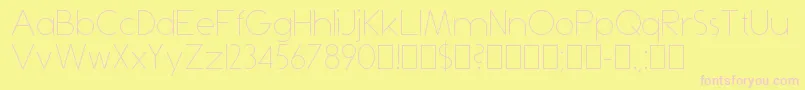 DominikThin Font – Pink Fonts on Yellow Background