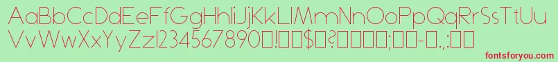 DominikThin Font – Red Fonts on Green Background