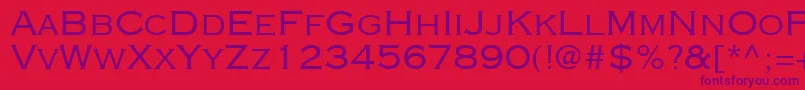 CopperplateGothicLtThirtyTwoAb Font – Purple Fonts on Red Background