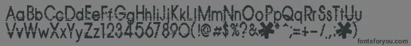 814yzx-fontti – mustat fontit harmaalla taustalla