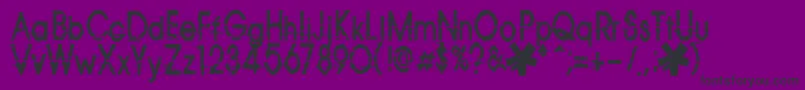 814yzx-fontti – mustat fontit violetilla taustalla