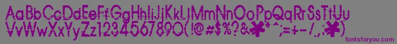 フォント814yzx – 紫色のフォント、灰色の背景