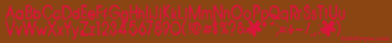 814yzx Font – Red Fonts on Brown Background