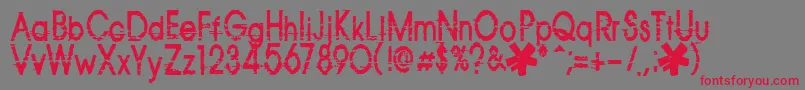 814yzx Font – Red Fonts on Gray Background