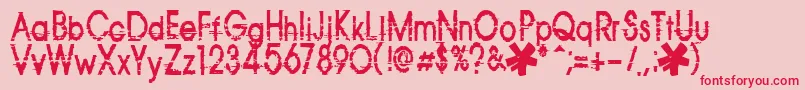 814yzx Font – Red Fonts on Pink Background