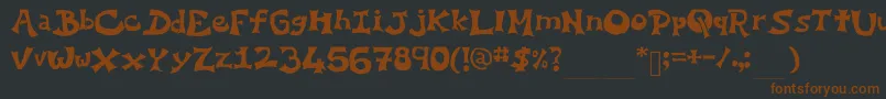 YoEllipse-fontti – ruskeat fontit mustalla taustalla