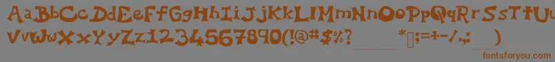 YoEllipse Font – Brown Fonts on Gray Background