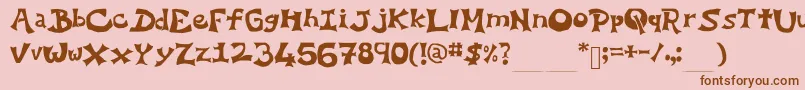 YoEllipse Font – Brown Fonts on Pink Background