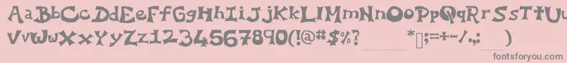 YoEllipse Font – Gray Fonts on Pink Background