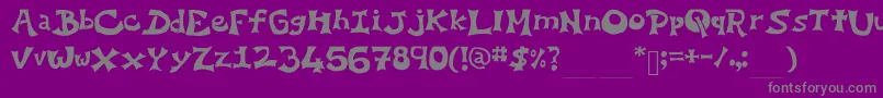 YoEllipse Font – Gray Fonts on Purple Background