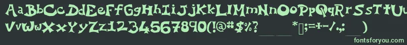 YoEllipse Font – Green Fonts on Black Background