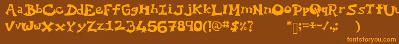 Шрифт YoEllipse – оранжевые шрифты на коричневом фоне