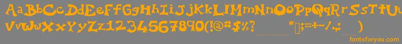 YoEllipse Font – Orange Fonts on Gray Background