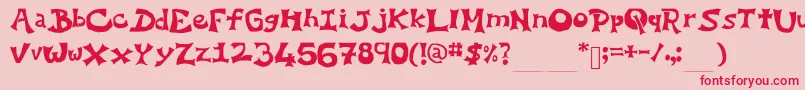 YoEllipse Font – Red Fonts on Pink Background