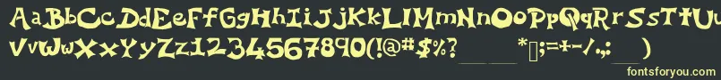 YoEllipse Font – Yellow Fonts on Black Background