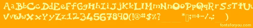 YoEllipse Font – Yellow Fonts on Orange Background