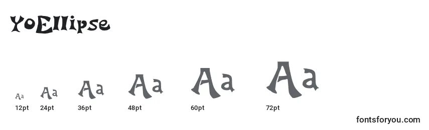 Größen der Schriftart YoEllipse