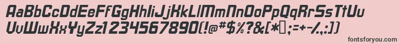 TavissskBolditalic Font – Black Fonts on Pink Background