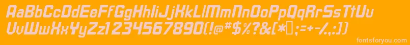 TavissskBolditalic Font – Pink Fonts on Orange Background
