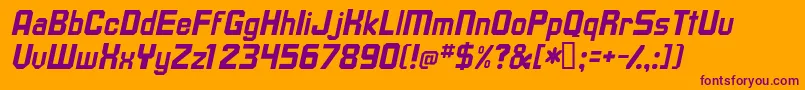 TavissskBolditalic Font – Purple Fonts on Orange Background