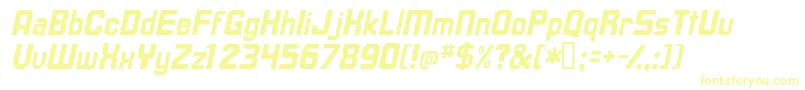 TavissskBolditalic Font – Yellow Fonts on White Background