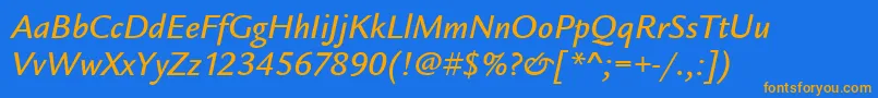 Más sobre la fuente LegacySansItcMediumItalic fuente LegacySansItcMediumItalic – Fuentes Naranjas Sobre Fondo Azul