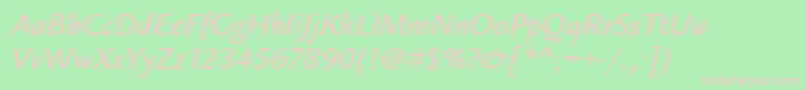 LegacySansItcMediumItalic Font – Pink Fonts on Green Background