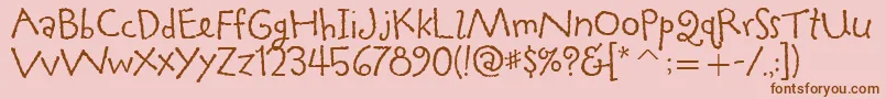 TapiocaitcTt Font – Brown Fonts on Pink Background