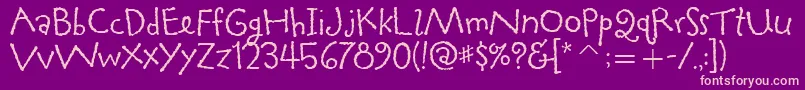 En savoir plus sur la police TapiocaitcTt Police TapiocaitcTt – polices roses sur fond violet