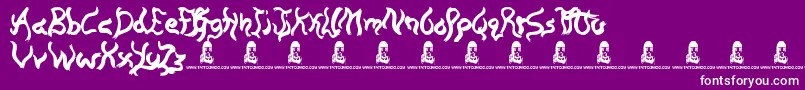 TheBoatman Font – White Fonts on Purple Background