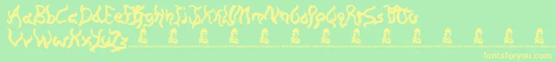 TheBoatman Font – Yellow Fonts on Green Background