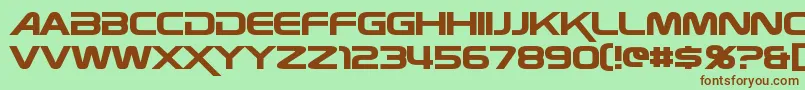 Zebulon Font – Brown Fonts on Green Background