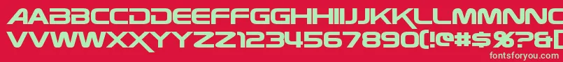 Zebulon Font – Green Fonts on Red Background