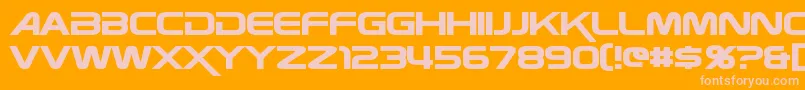 Zebulon Font – Pink Fonts on Orange Background