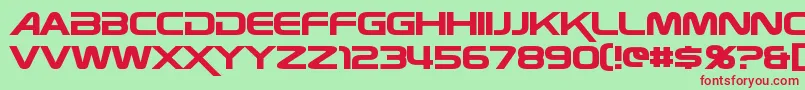 Zebulon Font – Red Fonts on Green Background