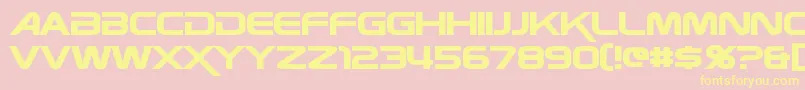 Zebulon Font – Yellow Fonts on Pink Background