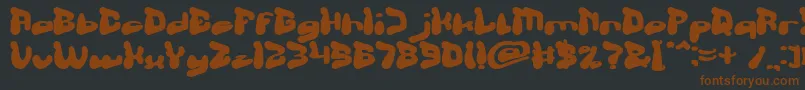 BreathBold Font – Brown Fonts on Black Background